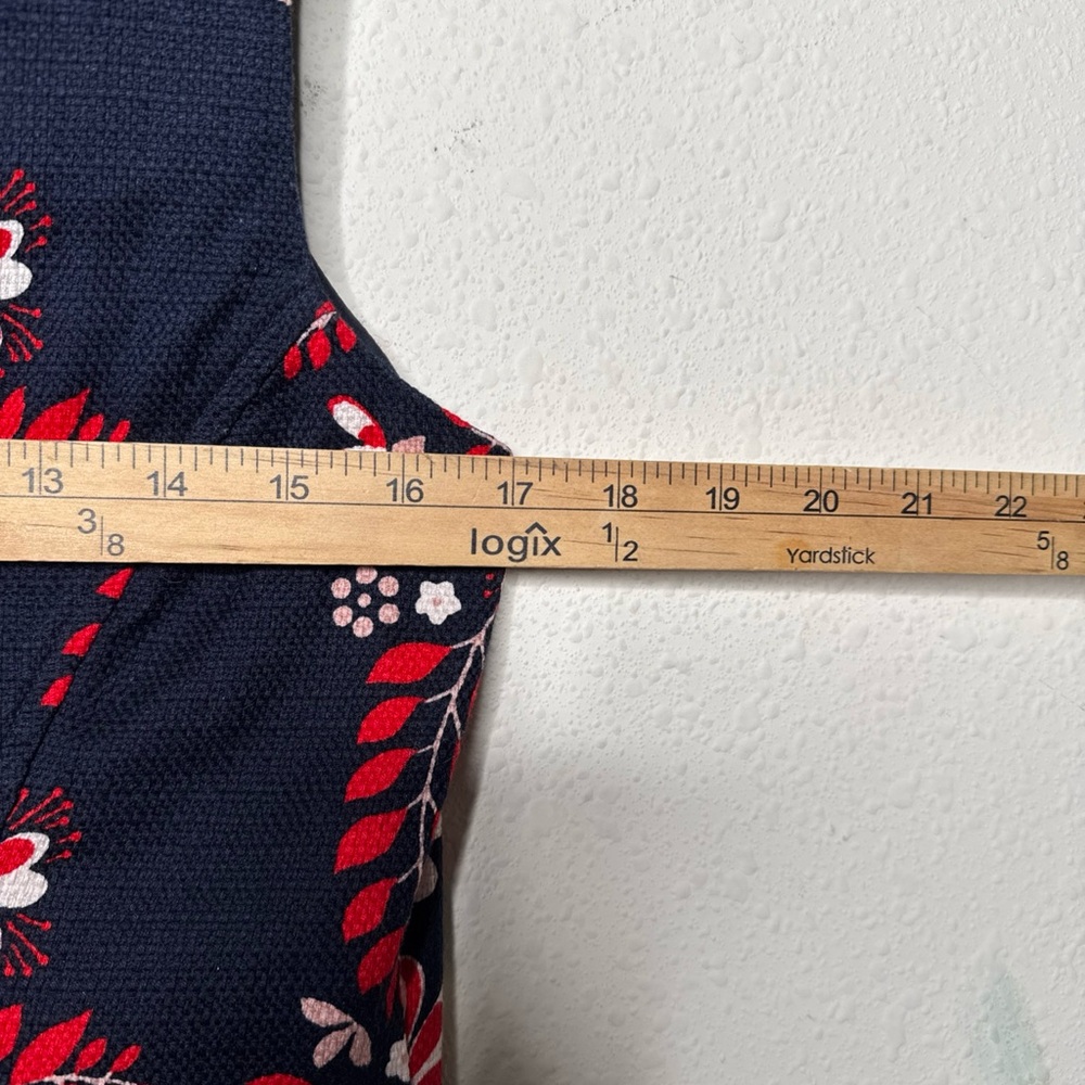 Boden Martha dress Sleeveless Red Blue Print Size 8 Pockets Lined - Picture 8 of 14